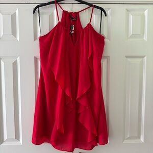 ⭐️ City Chic Vibrant Red Ruffle Dress